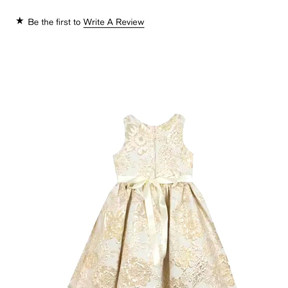 Size 4T - Toddler Brocade Dress with Ruffle Hem - Picture 2 of 5